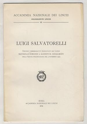 Immagine del venditore per Luigi Salvatorelli. Discorsi commemorativi [.]. venduto da Libreria Oreste Gozzini snc