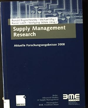 Bild des Verkufers fr Supply management research : aktuelle Forschungsergebnisse 2008. Band 1 aus der Reihe Advanced studies in supply management ; zum Verkauf von books4less (Versandantiquariat Petra Gros GmbH & Co. KG)