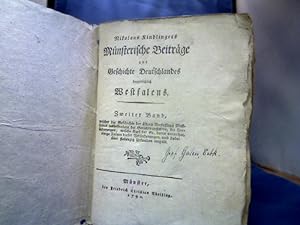 Münsterische Beiträge zur Geschichte Deutschlands hauptsächlich Westfalens. 3 Teile in 4 Bänden. ...