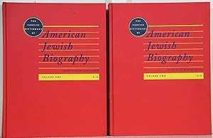 Seller image for The Concise Dictionary of American Jewish Biography. 2 vols (A-Z). for sale by Antiquariat  Braun