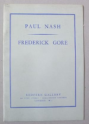 Paul Nash. Frederick Gore. Redfern Gallery, London, January 11th-February 5th 1949.