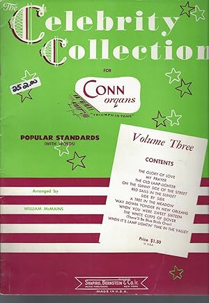 Seller image for Celebrity Collections for Conn Organs - Volume Three for sale by Vada's Book Store