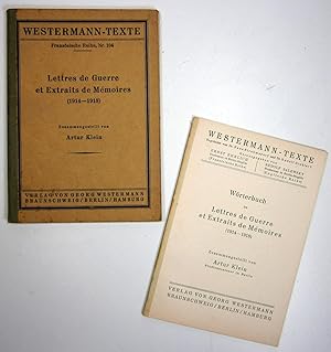 Seller image for Lettres de Guerre et Extraits de Mmoires (1914-1918). (Westermann-Texte, Franzsische Reihe, Nr. 104). for sale by Brbel Hoffmann