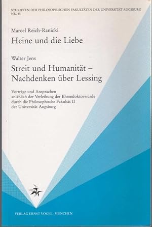 Seller image for Heine und die Liebe/Streit und Humanitt-Nachdenken ber Lessing (= Schriften der Philosophischen Fakultten der Universitt Augsburg, Nr.45) for sale by Graphem. Kunst- und Buchantiquariat