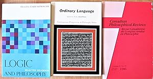 Bild des Verkufers fr Lot of Three Philosophy Books: Logic and Philosophy, Canadian Philosophical Review, and Ordinary Language zum Verkauf von Ken Jackson