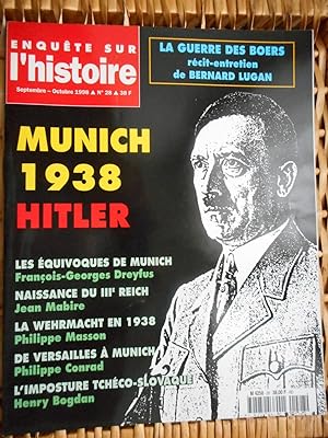 Bild des Verkufers fr Enquete sur l'histoire - n 28 - octobre 1998 - Munich 1938 Hitler zum Verkauf von Frederic Delbos