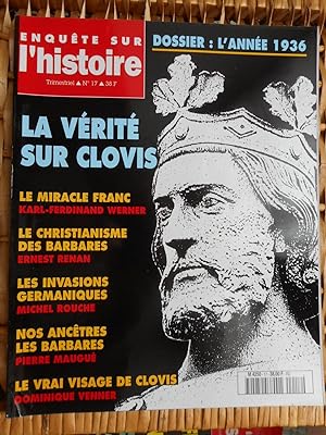 Bild des Verkufers fr Enquete sur l'histoire - n 17 - La verite sur Clovis zum Verkauf von Frederic Delbos