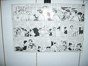 ELLA CINDERS COMIC PRODUCTION ART APR-8 1956 FRED FOX VG