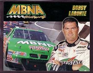 BOBBY LABONTE #18 NASCAR HERO/FAN CARD- PONTIAC VF