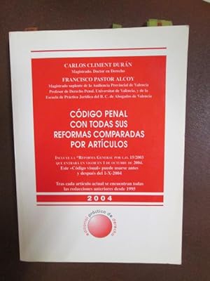 Imagen del vendedor de CDIGO PENAL CON TODAS SUS REFORMAS COMPARADAS POR ARTCULOS a la venta por LIBRERIA AZACAN