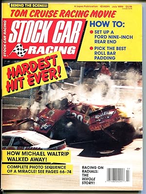 Stock Car Racing 7/1990-Michael Waltrip crash-Days of Thunder-Geoff Bodine-VF