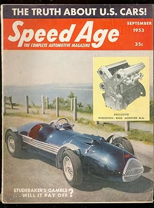 Speed Age 9/1953-Modified MG sports car-Roger Ward-Barney Oldfield-Ford Sr-VG