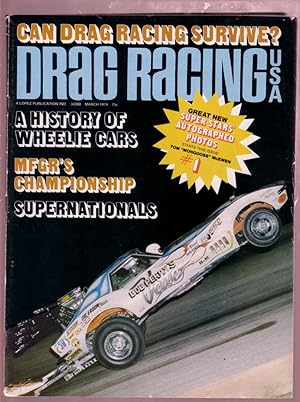 DRAG RACING MARCH 1974-WHEELIE CAR HISTORY-MFGR VG