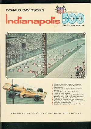 INDIANAPOLIS 500 YEARBOOK-1974-DONALD DAVIDSON-COLLINS! VG/FN