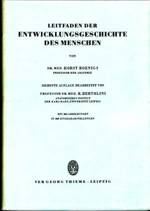 Imagen del vendedor de Leitfaden der Entwicklungsgeschichte des Menschen. a la venta por Buchversand Joachim Neumann