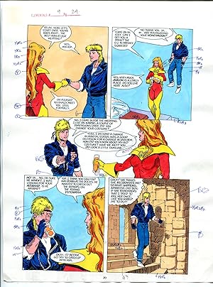 Elementals #9 Page #24 Original Color Guide Ken Feduniewicz