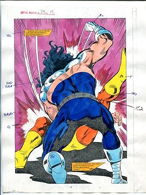 Justice Machine #24 Page #15 1988 Original Color Guide