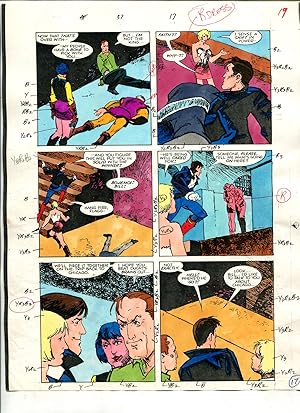 American Flagg! #37 Page #17 Original Color Guide 1987