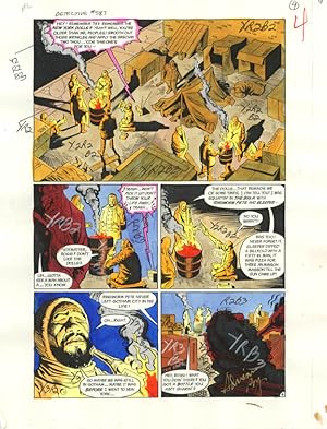 DETECTIVE COMICS #587-ORIGINAL D.C. PRODUCTION ART-PG 4 VG