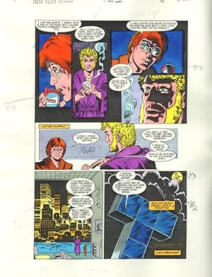 NEW TEEN TITANS #47-ORIGINAL D.C. PRODUCTION ART-PG 12 VG