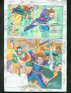 ORIGINAL D.C. COLOR GUIDE ROBIN ANNUAL #2 PG 53-SIGNED VG