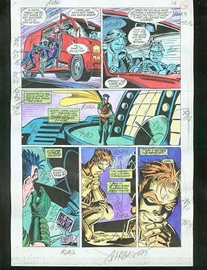 ORIGINAL D.C. COLOR GUIDE ROBIN ANNUAL #2 PG 16-SIGNED VG