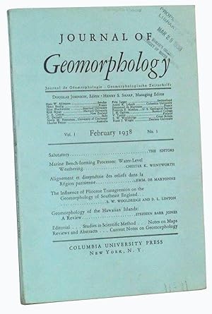 Seller image for Journal of Geomorphology; Journal de Gomorphologie; Geomorphologische Zeitschrift. Vol. I, No. 1 (February 1938) for sale by Cat's Cradle Books