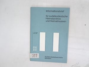 Seller image for Informationsbrief fr sudetendeutsche Heimatarchive und Heimatmuseen, 7./8. Folge. for sale by Antiquariat Bookfarm