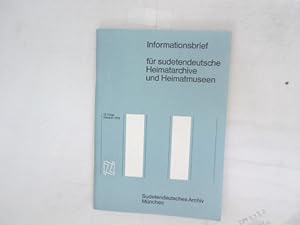 Seller image for Informationsbrief fr sudetendeutsche Heimatarchive und Heimatmuseen, 13. Folge. for sale by Antiquariat Bookfarm