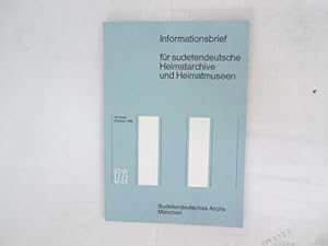Seller image for Informationsbrief fr sudetendeutsche Heimatarchive und Heimatmuseen, 19. Folge. for sale by Antiquariat Bookfarm