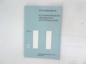 Seller image for Informationsbrief fr sudetendeutsche Heimatarchive und Heimatmuseen, 19. Folge. for sale by Antiquariat Bookfarm