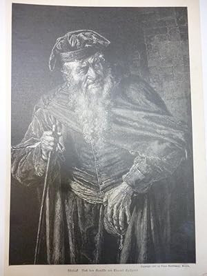 Image du vendeur pour Orig. Holzstich - Grtzner - Shylock. Nach dem Gemlde von E. Grtzner. mis en vente par Allguer Online Antiquariat