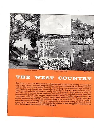 Seller image for The West Country. British Railways for sale by Gwyn Tudur Davies