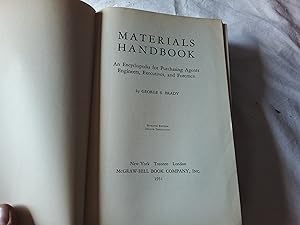 Immagine del venditore per Materials Handbook. An Encyclopedia for Purchasing Agents Engineers, Executives, and Foremen. venduto da Librera "Franz Kafka" Mxico.