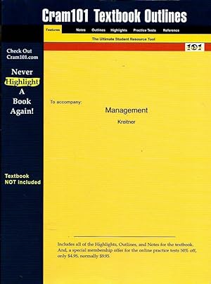 Seller image for Cram101 Textbook Outlines to Accompany: Management by Kreitner, ISBN 9780618273911 for sale by Leserstrahl  (Preise inkl. MwSt.)