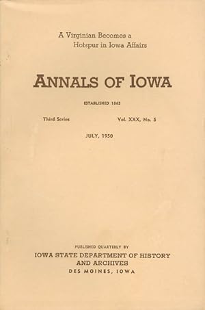 Seller image for Annals of Iowa: Third Series - Volume 30, Number 5 - July, 1950 for sale by The Haunted Bookshop, LLC