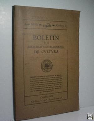 BOLETIN DE LA SOCIEDAD CASTELLONENSE DE CULTURA. TOMO XVII - ENERO-FEBRERO 1936 - CUADERNO I