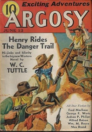 Image du vendeur pour ARGOSY Weekly: June 13, 1936 ("Henry Rides the Danger Trail"; "Big Game") mis en vente par Books from the Crypt