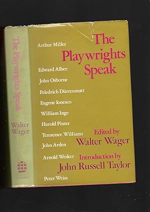 Imagen del vendedor de The Playwrights Speak a la venta por SAVERY BOOKS