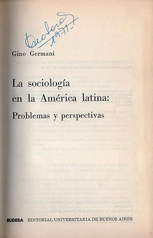 LA SOCIOLOGIA EN LA AMERICA LATINA