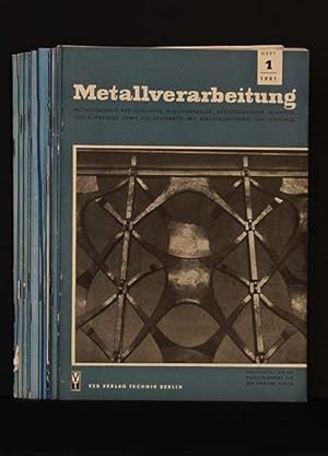 Metallverarbeitung; Heft 1 - 12 1961