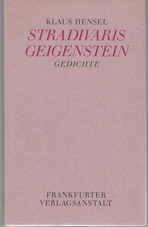 Bild des Verkufers fr Stradivaris Geigenstein. Gedichte zum Verkauf von Graphem. Kunst- und Buchantiquariat