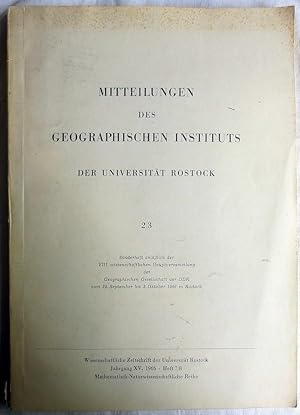 Mitteilungen des Geographischen Instituts der Universität Rostock 2/3 : Jahrg. XV, 1966 - Heft 7/8