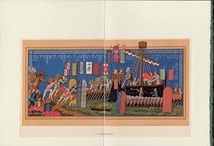 Embarking for the Crusades, after a miniature from a XIVth Century manuscript in the Louvre made ...