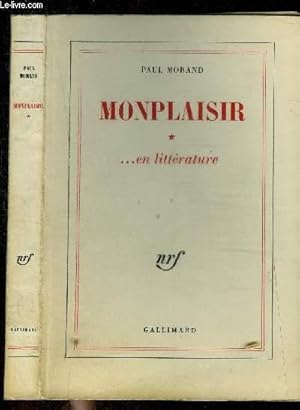 Image du vendeur pour MONPLAISIR EN LITTERATURE mis en vente par Le-Livre