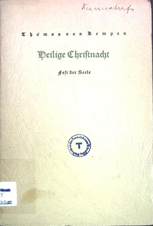 Imagen del vendedor de Heilige Christnacht: Fest der Seele. a la venta por books4less (Versandantiquariat Petra Gros GmbH & Co. KG)