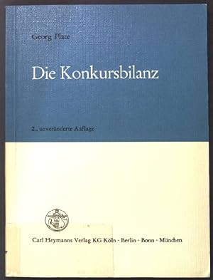 Immagine del venditore per Die Konkursbilanz. venduto da books4less (Versandantiquariat Petra Gros GmbH & Co. KG)