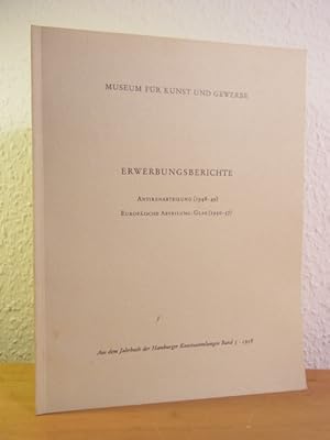 Seller image for Erwerbungsberichte: Antikenabteilung (1948 - 49). Europische Abteilung (1950 - 57). Sonderdruck for sale by Antiquariat Weber