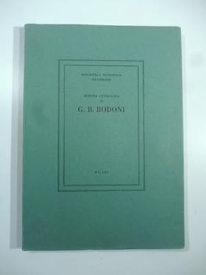Bild des Verkufers fr Mostra antologica di G. B. Bodoni zum Verkauf von Coenobium Libreria antiquaria
