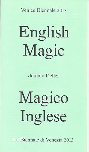 Image du vendeur pour Jeremy Deller : English Magic / Magico Inglese - British Pavilion (flyer) mis en vente par The land of Nod - art & books